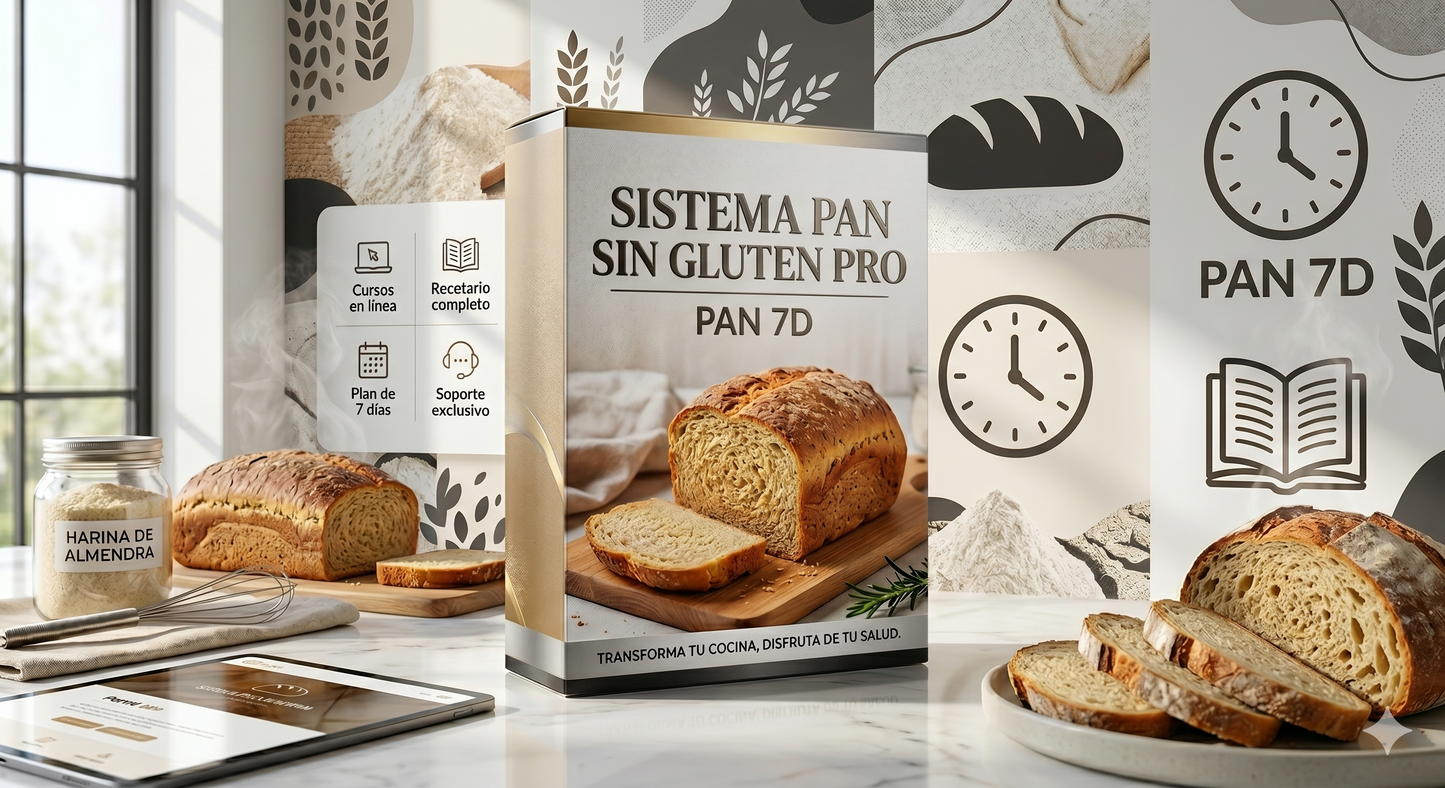 SISTEMA PARA PREPARAR PAN SIN GLUTEN ➕ 6 BONUS DE REGALO